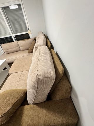 Sofá modular chaise longue beige
