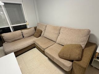 Sofá modular chaise longue beige