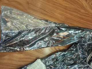 Disfraz plateado años 70 Talla XL