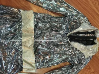 Disfraz plateado años 70 Talla XL