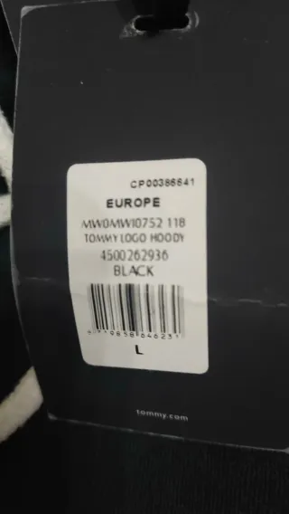 Felpa Tommy Hilfiger Nera con Cappuccio