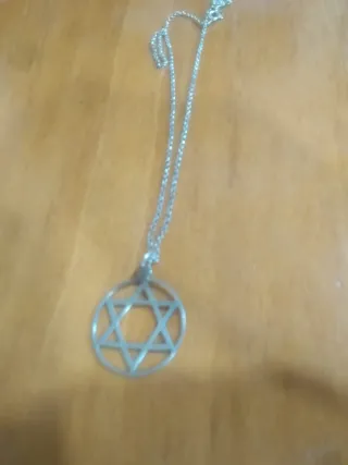 Colgante Estrella de David Plata