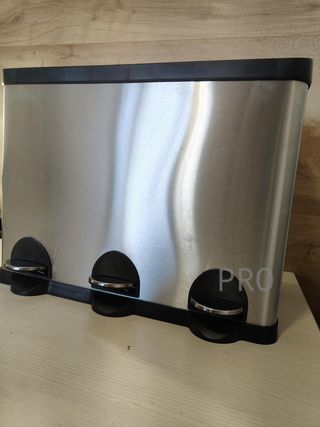 Cubo de basura triple con pedales - Amig