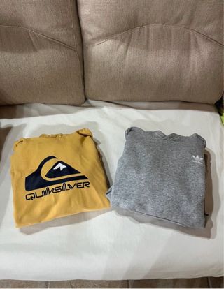 Pack dos sudaderas adidas y quiksilver