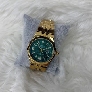Reloj Skyline Hombre Dorado y Verde