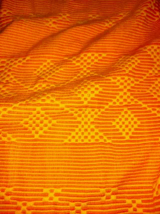 Hamaca colombiana, artesanal naranja y amarillo