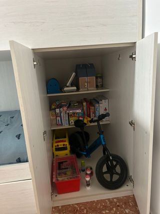 Cama tren 3 camas con almacenaje Si  colchon leeer