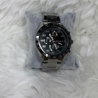 Reloj SKYLINE Cronógrafo Negro y Plateado