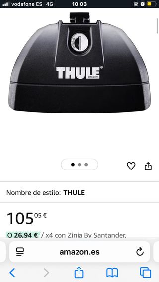 Barras Baca Thule Wingbar Evo 127