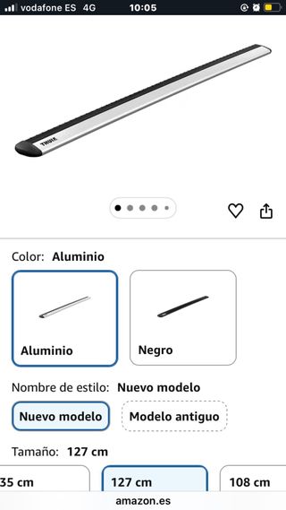 Barras Baca Thule Wingbar Evo 127