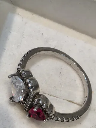 Anillo Corazones Plata de Ley