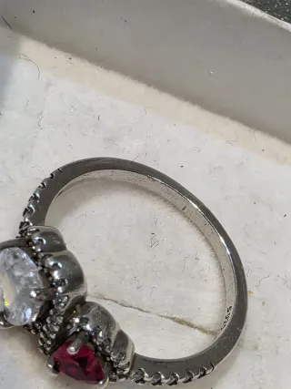 Anillo Corazones Plata de Ley