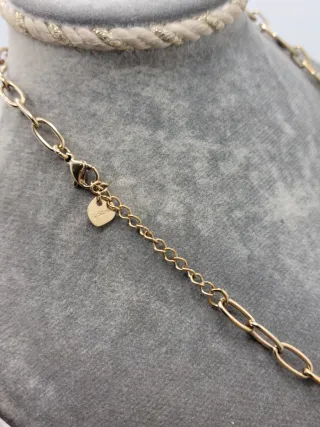 Collar eslabón marinero dorado