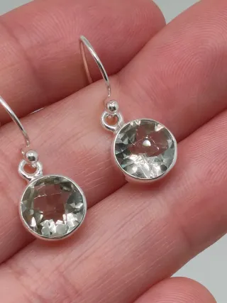 Pendientes Plata 925 y Prasiolita