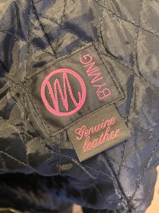 Cazadora Piel Mango Talla S. Mujer