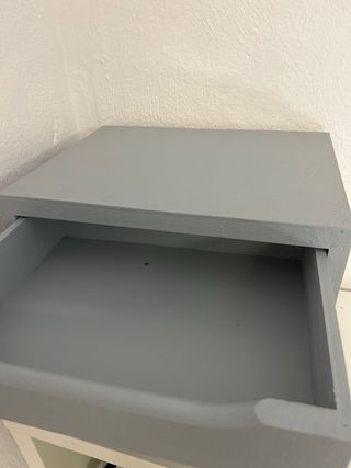 Mini cajonera escritorio madera gris