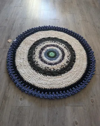 Alfombra redonda hecha a mano 100cm