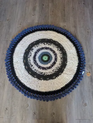 Alfombra redonda hecha a mano 100cm