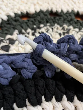 Alfombra redonda hecha a mano 100cm