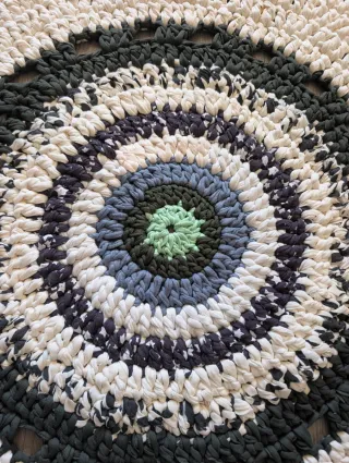 Alfombra redonda hecha a mano 100cm