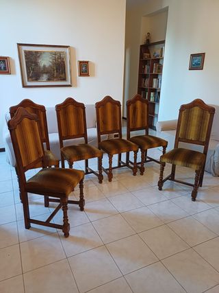 Set 6 Sedie/Poltroncini Vintage Anni 80/90