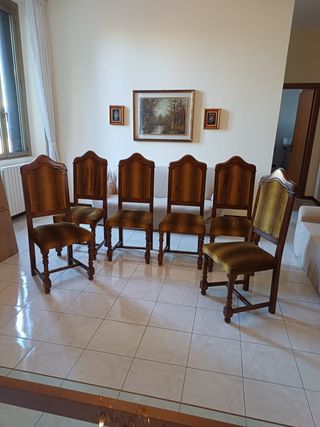 Set 6 Sedie/Poltroncini Vintage Anni 80/90