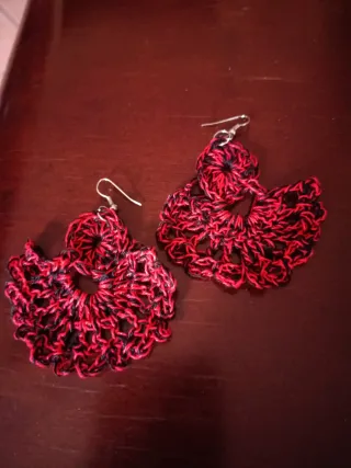 Orecchini uncinetto cotone.lavorazione uncinetto.