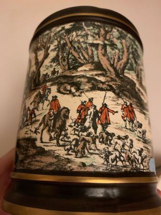 Coppia Barattoli Porcellana Decorati