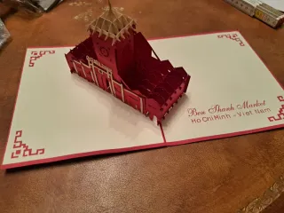 Biglietto Auguri 3D Vietnamita Ben Thanh Market