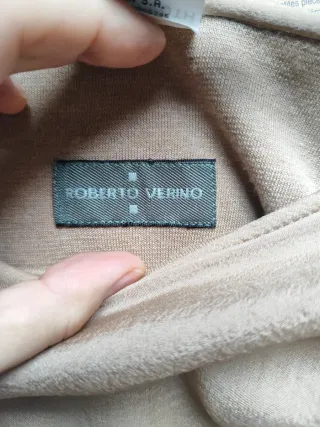 Falda seda Roberto Verino.beige estampado de reno.