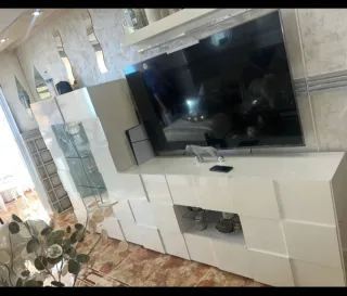 Mueble de salón blanco brillo seminuevo