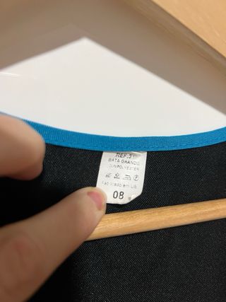 Casaca de Trabajo Negra y Turquesa