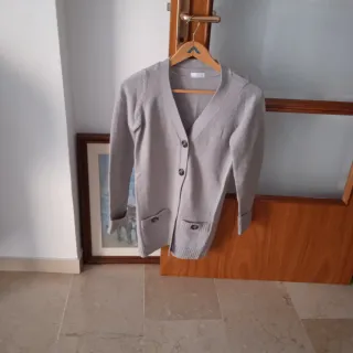 Chaqueta de punto mujer beige