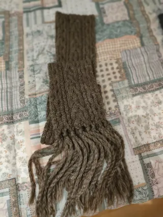 Bufanda de lana marrón