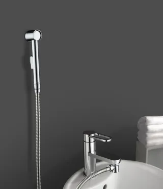 Ducha de mano para lavabo cromada