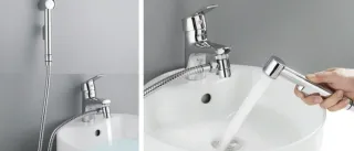 Ducha de mano para lavabo cromada