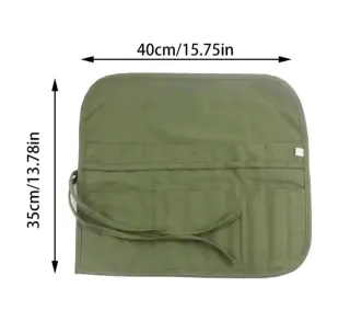 Porta pennelli arrotolabile in tela robusta