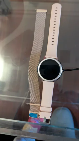 Reloj Inteligente Rosa y Plateado