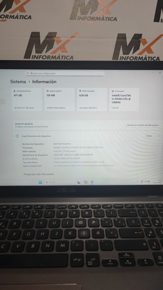 Portátil ASUS i5 10ª Gen 8GB RAM 512GB NVMe