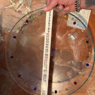 Vaso Centrotavola Vetro Martellato Pietre Colorate