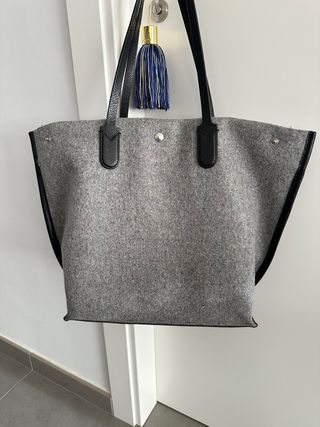 Bolso Longchamp Gris y Negro