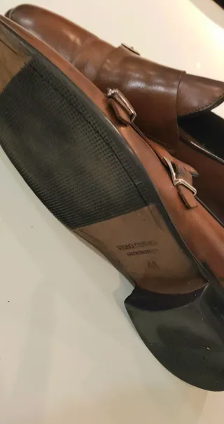 Mocasines Piel Marrón T41/UK7 doblemonk strap