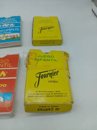 Lote 6 barajas cartas antiguas infantiles