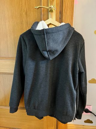 Sudadera polar porteo/premama gris