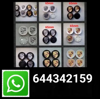 Tapabujes Porsche centro rueda llanta emblema logo