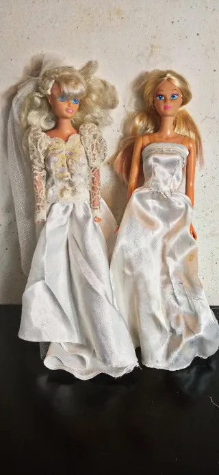 2 Barbie tipo bambole sposa