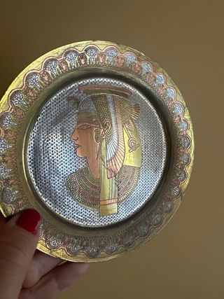 Piattino decorativo in ferro stile egiziano