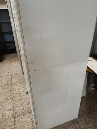 Armario blanco 2 puertas con cristal