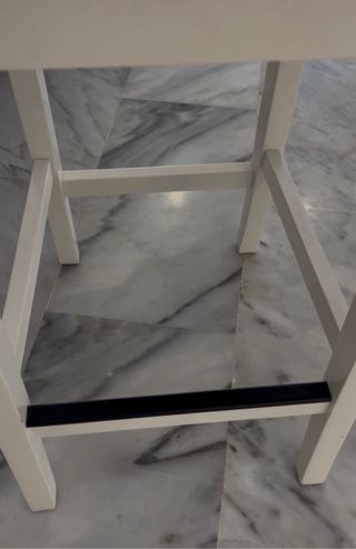 2 Taburetes altos ROSENTORP, color blanco, 63cm