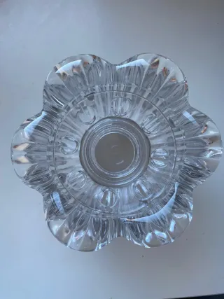 Centro de mesa plata y cristal